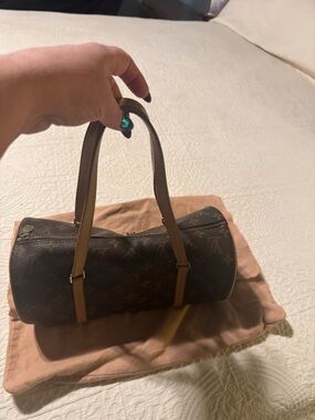 Brown Monogram Papillon Shoulder Bag